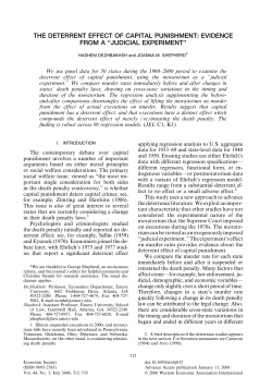 the deterrent effect of capital punishment: evidence from a