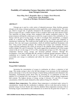 Possibility of Combustion Furnace Operation with Oxygen