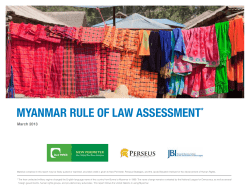 Myanmar Rule of Law Assessment