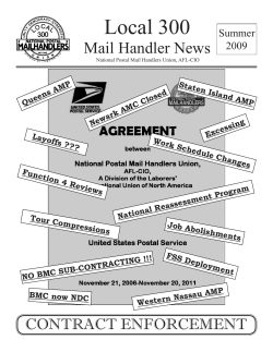 2009 Summer &ndash; Local 300 Mail Handler News