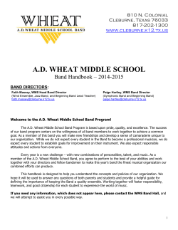 AD Wheat Middle School Band