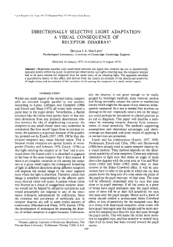 directionally selective light adaptation: a visual