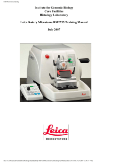 IGB Microtome training - Institute for Genomic Biology