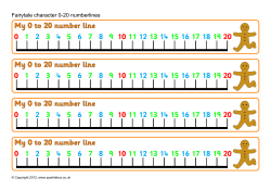 1 - 20 Number Line