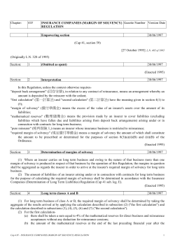 Cap 41F - INSURANCE COMPANIES (MARGIN OF