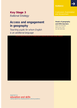 Access and engagement in geography