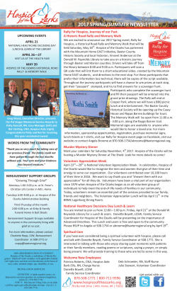 Newsletter - Hospice of the Ozarks