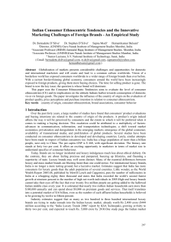 Indian Consumer Ethnocentric Tendencies and the - PUC-SP