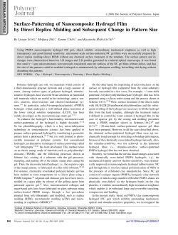 Surface-Patterning of Nanocomposite Hydrogel Film by