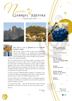 Newsletter - D&eacute;cember 2014
