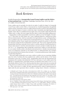 Surabhi Ranganathan. Strategically Created Treaty Conflicts and