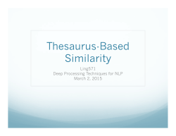 Thesaurus-Based Similarity