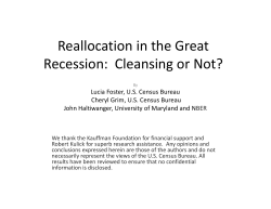 Reallocation in the Great Recession: Cleansing or Not?