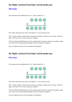 the Digits` printed from http://nrich.maths.org/ the Digits` printed from
