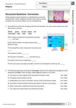 Structured Questions: Convection