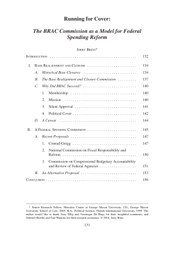 Running for Cover: The BRAC Commission as a