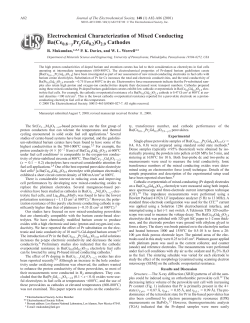 Electrochemical Characterization of Mixed Conducting Ba(Ce Pr Gd