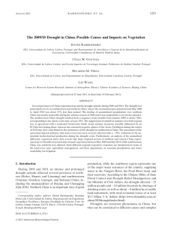 The 2009/10 Drought in China: Possible Causes and Impacts on