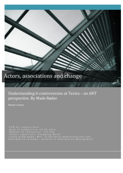 Actors, associations and change