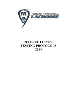 Referee Fitness Test Protocol – 2014