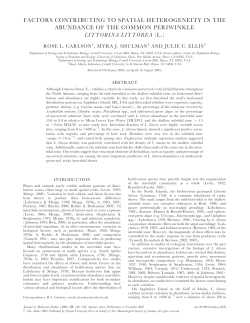 factors contributing to spatial heterogeneity in the abundance of the