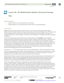 Lesson 29: The Mathematics Behind a Structured