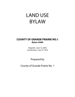 Land Use Bylaw - County of Grande Prairie No. 1