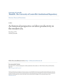 An historical perspective on labor productivity in the