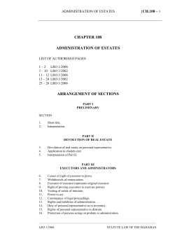 Administration of Estates Act, 2002