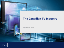 Canadian Statistics - Television Bureau of Canada