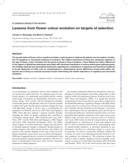 Lessons from flower colour evolution on targets of