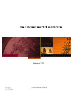 The Internet market in Sweden 1998