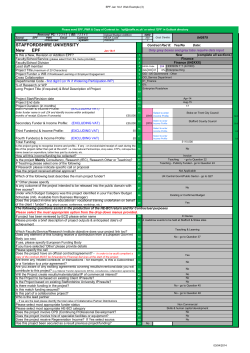 STAFFORDSHIRE UNIVERSITY New EPF