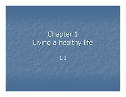 Living a Healthy Life Ch.1