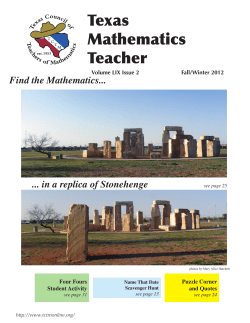 Find the Mathematics... in a replica of Stonehenge