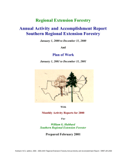 2000 SREF Annual Report - Southern Regional Extension Forestry
