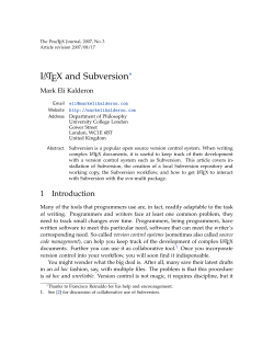 LATEX and Subversion