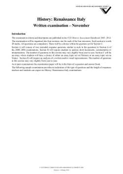 History: Renaissance Italy