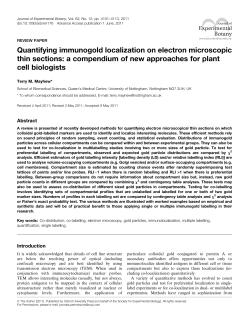 Quantifying immunogold localization on electron microscopic thin