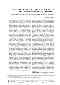 intuitio &ldquo;MCNAMARA`S `DEONTIC DODECAGON FOR DWE` IN THE