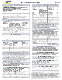 SAFETY DATA SHEET [formerly MSDS]