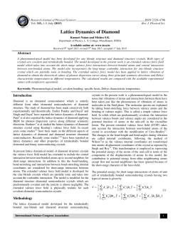 Lattice Dynamics of Diamond