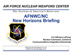 AFNWC/NC New Horizons Briefing