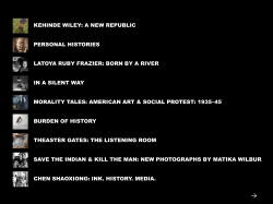 kehinde wiley: a new republic personal histories latoya ruby frazier