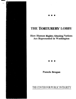 The Torturers` Lobby - Center for Public Integrity