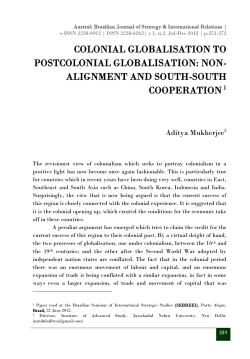 colonial globalisation to postcolonial globalisation: non