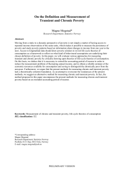 On the Definition and Measurement of Transient and Chronic