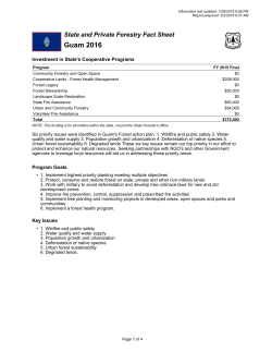 Guam State and Private Forestry Fact Sheet 2016