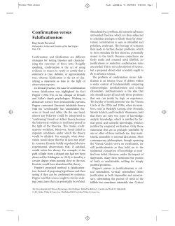 Confirmation versus Falsificationism