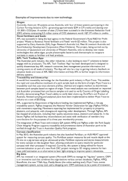 Examples of improvements due to new technology. Biogas: Novel